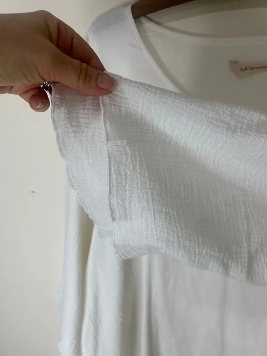 SOFT SURROUNDINGS Siesta Key Tunic 100% Cotton White Size 2X - Picture 9 of 15